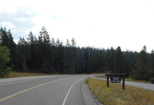 GDMBR: We pedaled by the Arizona Island Picnic Area.